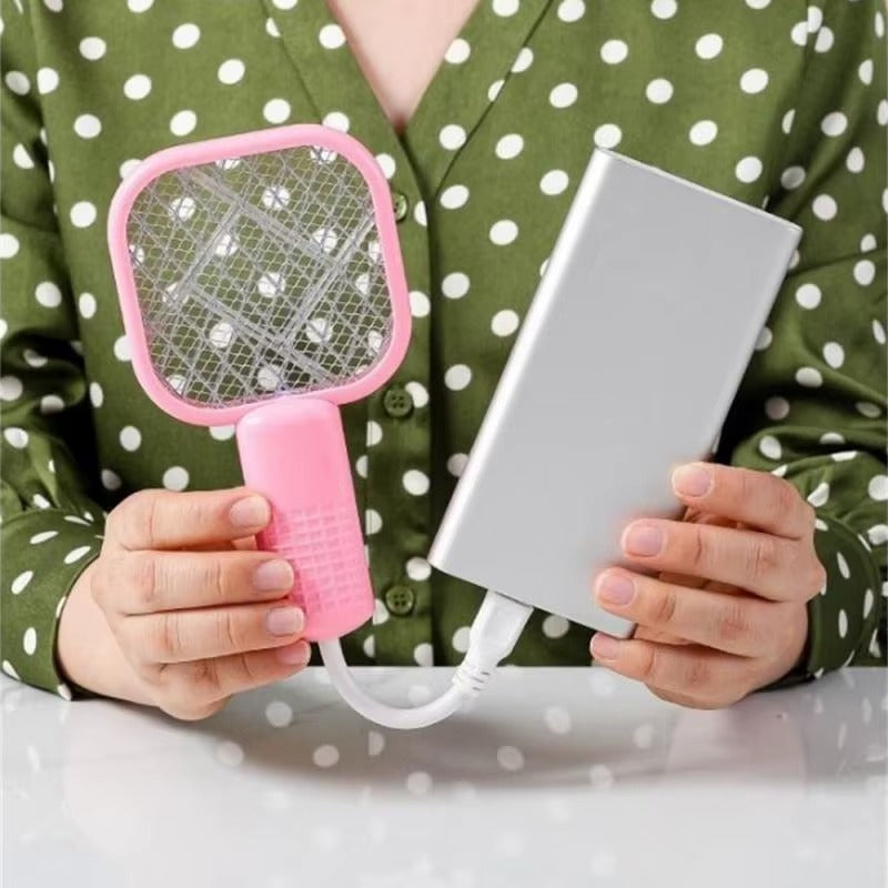 Mini USB Rechargeable Mosquito Racket with UV Light for Home & Office