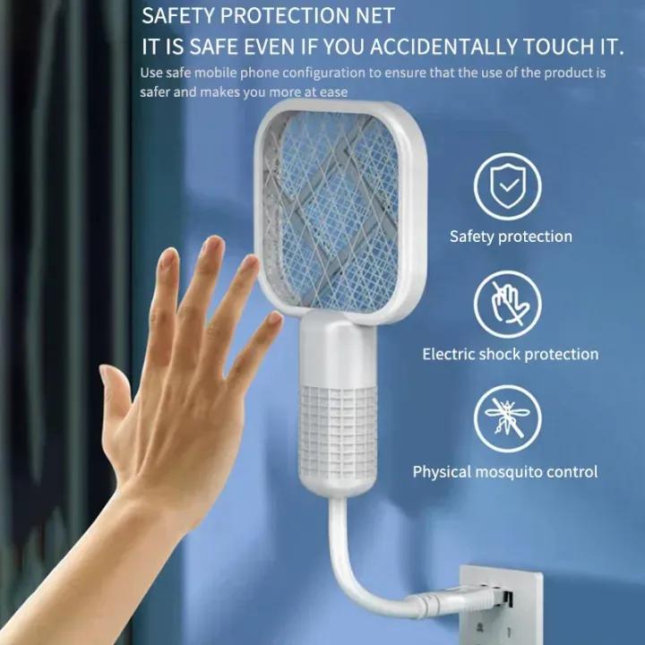 Mini USB Rechargeable Mosquito Racket with UV Light for Home & Office