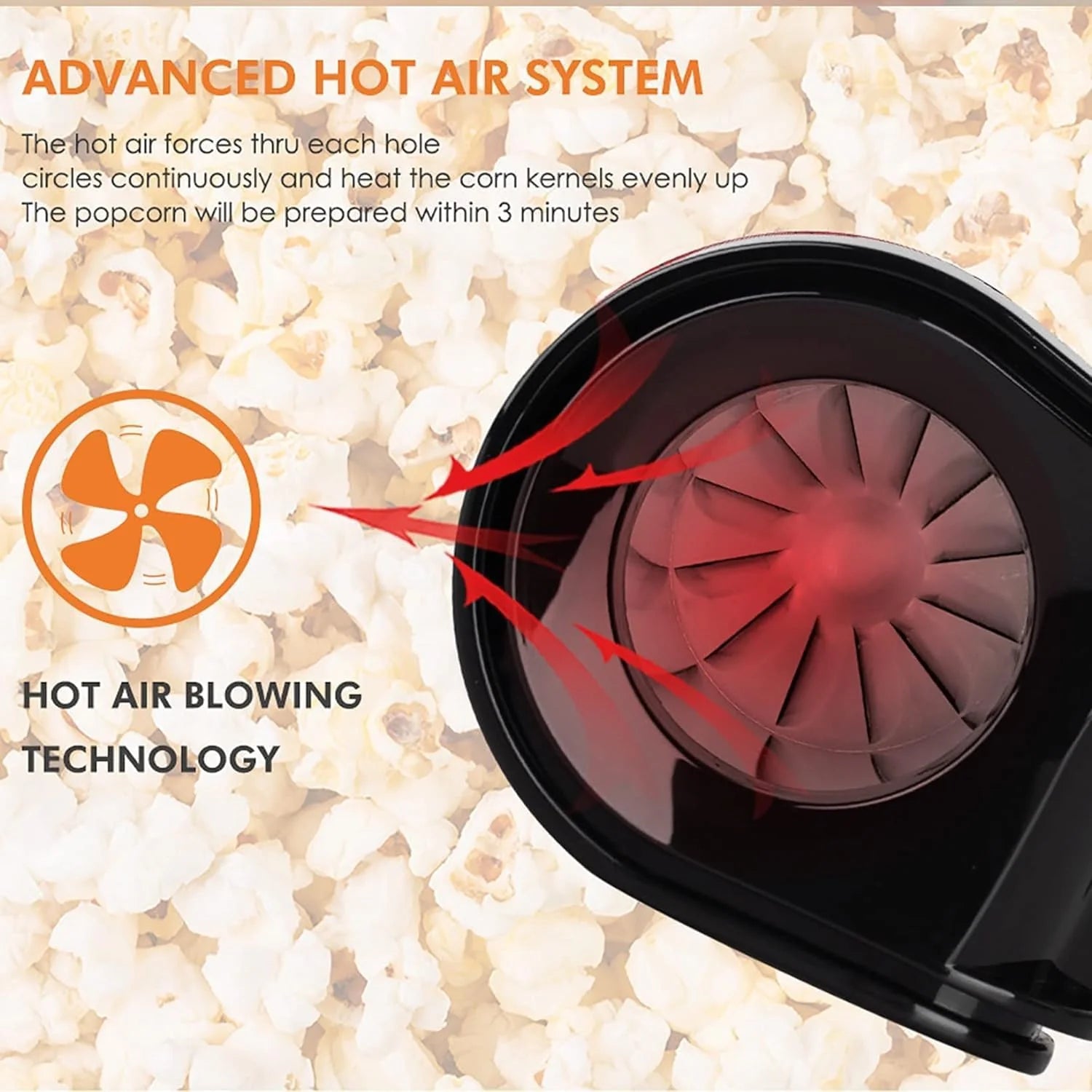 Hot Air Popcorn Maker