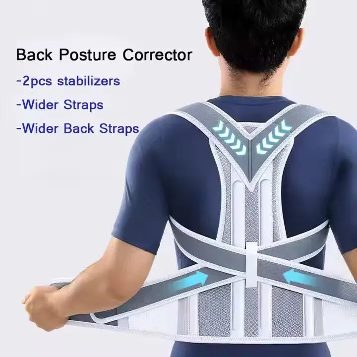 Imported Adjustable Back Support Posture Belt with fiber rads