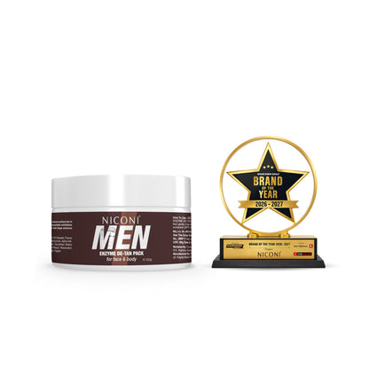 Niconi Men Enzyme De-Tan Pack For Face & Body (300g)