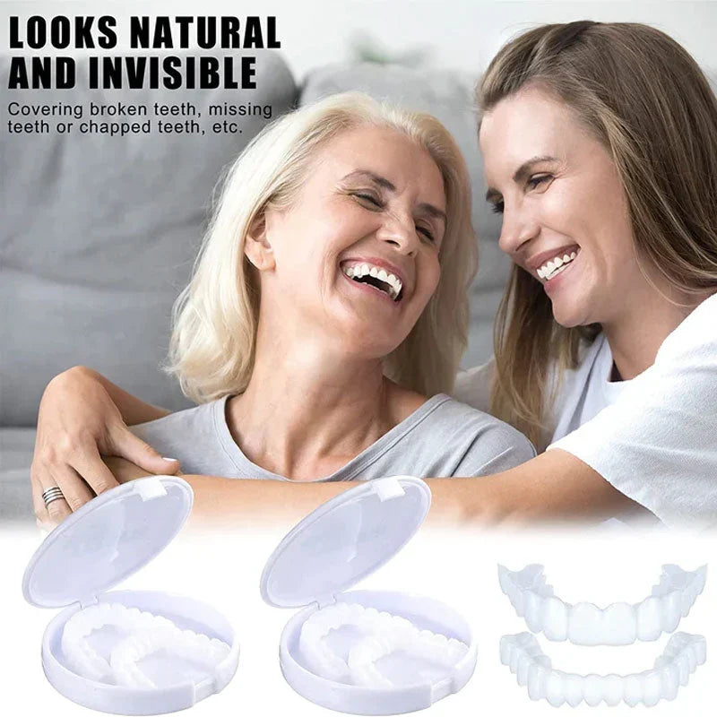 Snap On Smile Veneers Moldable False Artificial Braces Teeth Kits For Men And Women